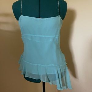 100% silk vintage ICE asymmetrical top